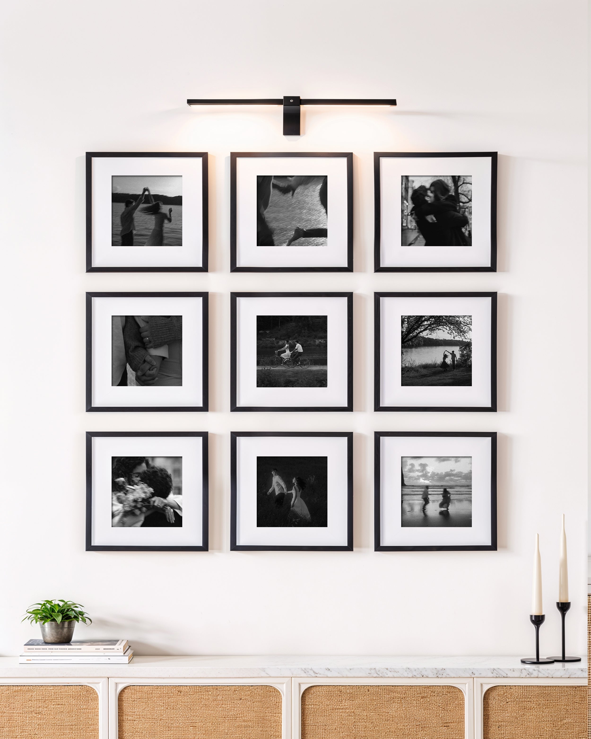 Square Photo Frames - Set of 9