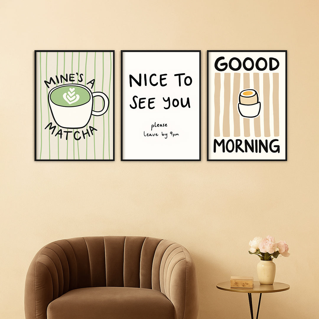 Mine's A Matcha - Set of 3