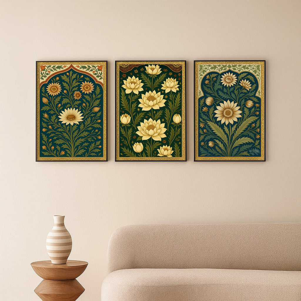 Golden Bloom Trio  - Set of 3